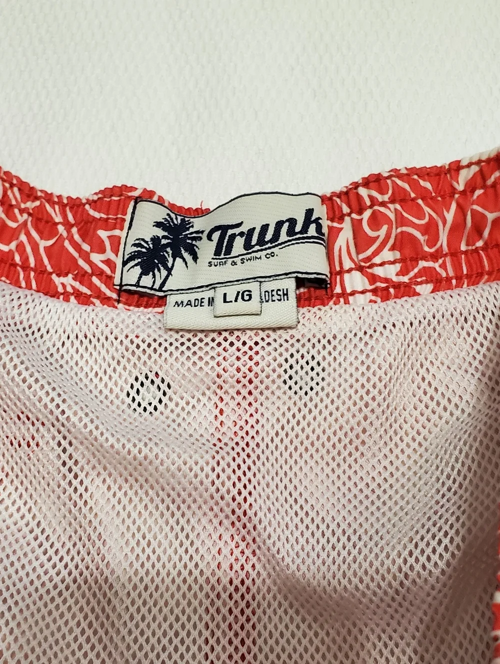 Trunks Red Wave Swim Trunks Mens Large